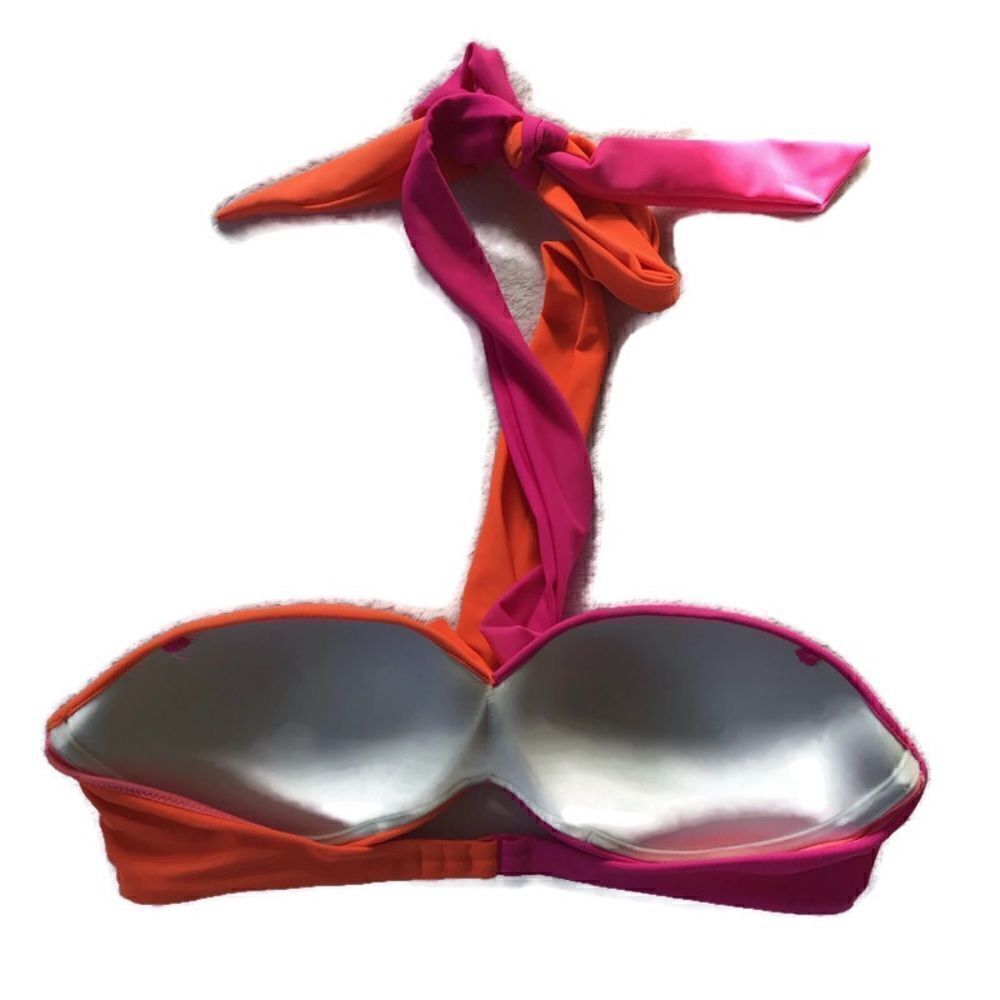 PINK Victorias Secret 2 Way Wrap Colorblock Top - Picture 7 of 8